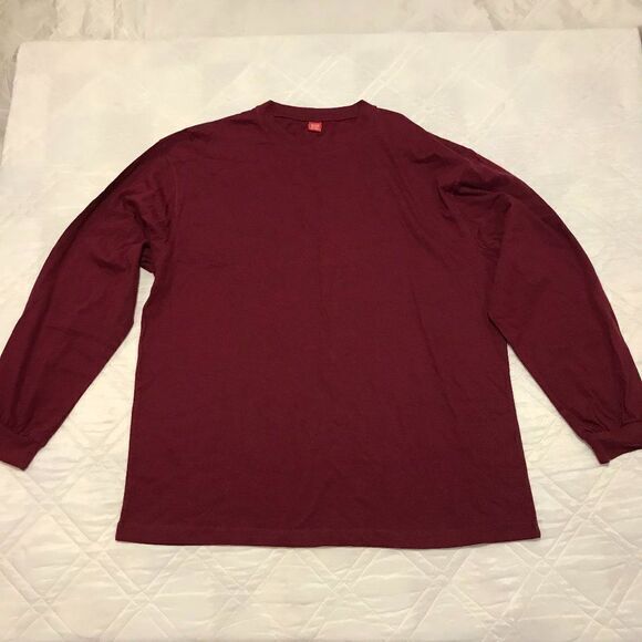 Basic Tee Shirt Co maroon long sleeve T shirt 3XL - Picture 1 of 2